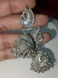 Peacock Jhumka Earrings