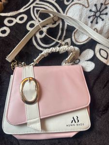 Pink n white elegant slingbag