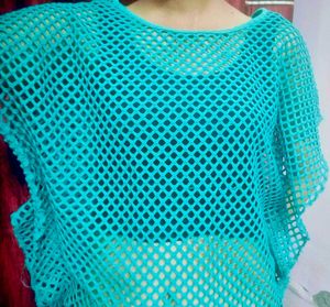 Casual Crochet Net Top