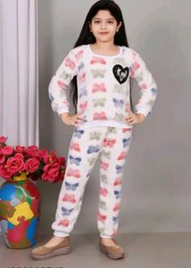 Cute Butterfly Print Girls Set
