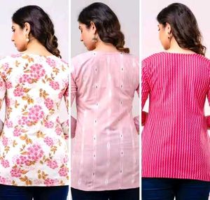 Women&#39;s Printed Short Kurti Pack of 3