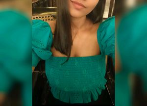 Sea Green Tropical Top