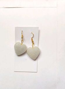 Pearl Heart Earrings