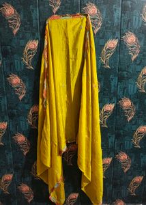 Elegant Yellow Sharara Suit with parsh and duppata