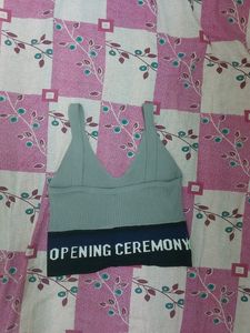 Grey Croptop  . Stretchable.  Xs But Fits Someone