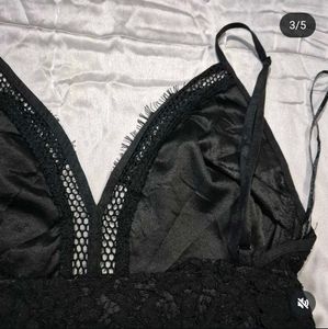 Backless Black Georgette Dress