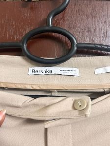 Split Hem Beige Pants