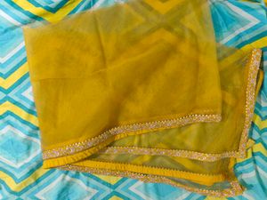 Embroidered Mustard Silk Blend Kurta Set