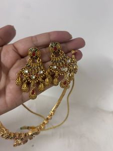 Gold Plated Necklace and Earring Set