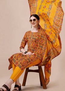 Ethnic Printed 3-Piece Kurta Set