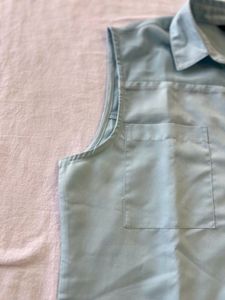 Light Blue Sleeveless Blouse