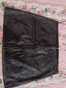 imported leather Mini Skirt