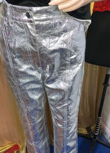 Metallic Silver Pants