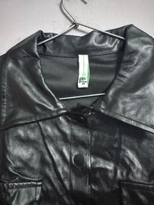 black leather jacket