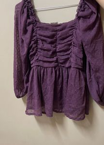 Ruched Sleeve Top