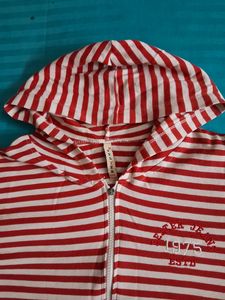 Girls Hooded Full Sleeves Tshirt