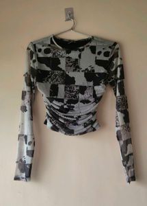 Printed Gathered Top