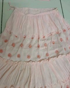 Pink Ruffle Tiered Midi Skirt 🌸