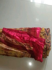 Aesthetic Red Yellow Printed Dupatta