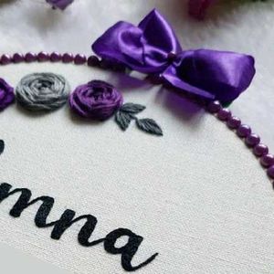 Handmade Wall Hanging Embroided Hoop