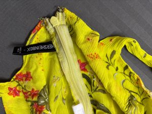 Yellow Floral Layered Maxi Dress
