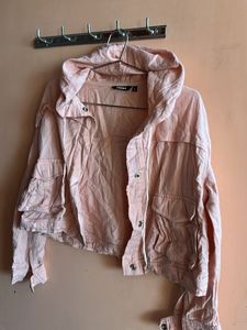 Peach Hooded Jacket