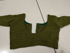 Olive Green Saree