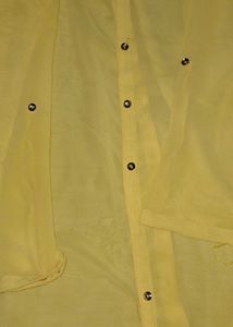 Yellow Sheer Button-Down Transparant Shrug✨️