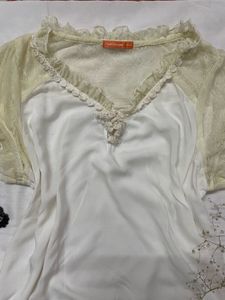 Creamy Lace Top