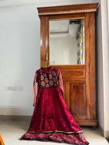 Elegant Velvet Anarkali Dress