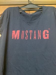 Mustang Blue Casual Wear Tshirt