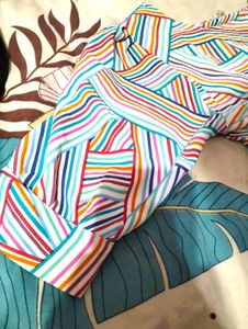 M Size Printed Crop Top