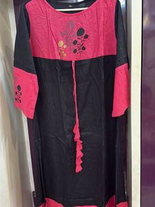 Elegant Black &amp; Pink Kurta