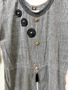 Grey cotton kurti