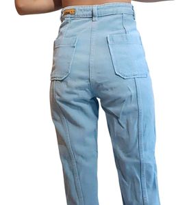 light blue straight jeans