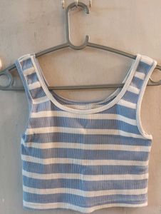 Striped Blue White Tank Top