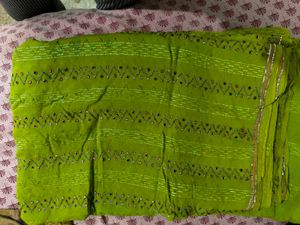 Heavy Green Embroidered Saree