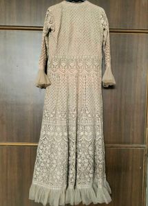 Champagne Pinkish Beige Embroidered Anarkali Gown