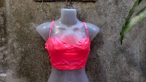 VN. Pink Bustier Crop Top