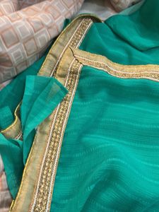 green saree with blouse