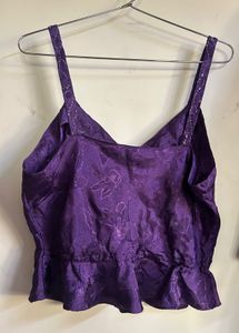 Vintage Purple Beaded Cami Top