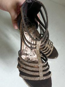Rhinestone Strap Heels