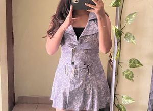 Patterned Mini Dress