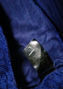 Elegant Navy Blue Lace Maxi Dress