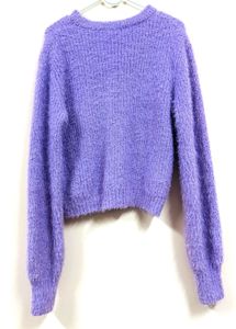 Purple Fuzzy Knit Sweater