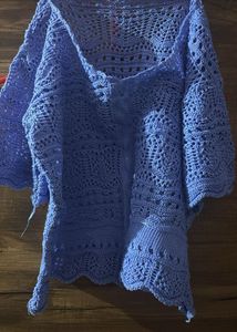 Blue Crochet Top