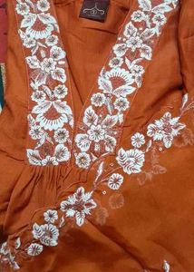 Elegant Orange Kurta Set