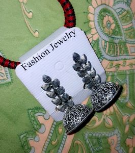 Silver Jhumka Earrings