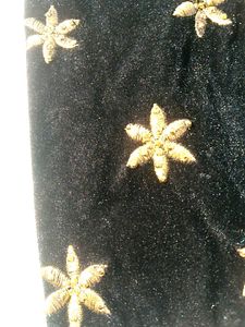 Embroidered Velvet Blouse