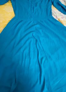 Teal Blue Midi Dress